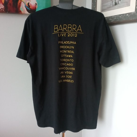 Barbra Streisand Live 2012 Tour black Tee Size 2XL but runs smaller - Picture 3 of 8